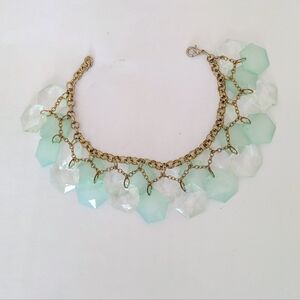 Multilayer Clear And Mint Green Bracelet